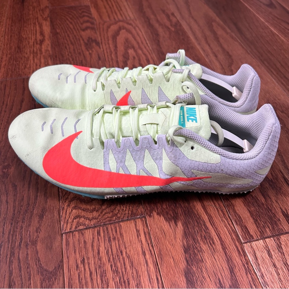 Nike Zoom Rival S 9 track spikes in the Barely Volt and Hyper Orange Size 9 - Picture 4 of 8